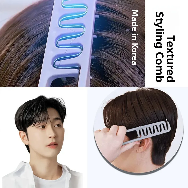 Pettine per Capelli Testurizzati da Uomo, per Sollevamento dei Capelli dalla Radice, Stile Coreano, per Separare e Coprire le Frangie, Bellissimo Pettine per Capelli - immagine 4
