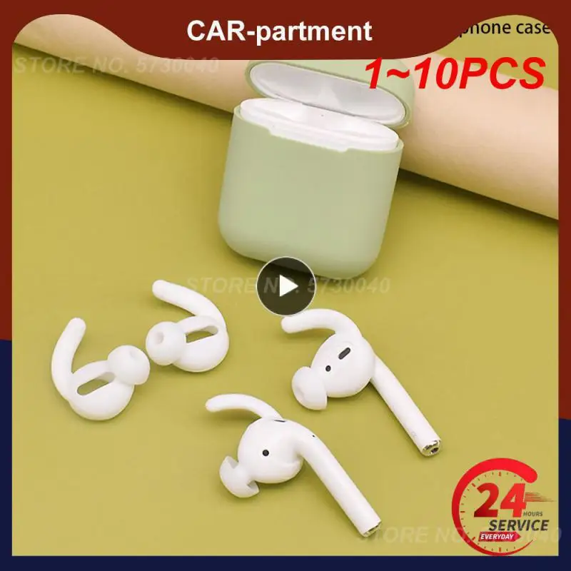 

1~10PCS Earbuds Soft Silicone Cover for Protective Sleeve In-ear Anti-slip with Earhook Tips Earphones