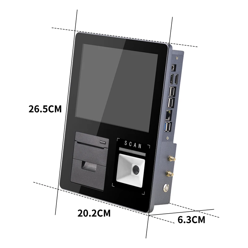 8 Inch Windows Price Checker with Barcode QR Code Scanner 58mm Printer Wall Mounted POS Terminal Touch Screen Price Check