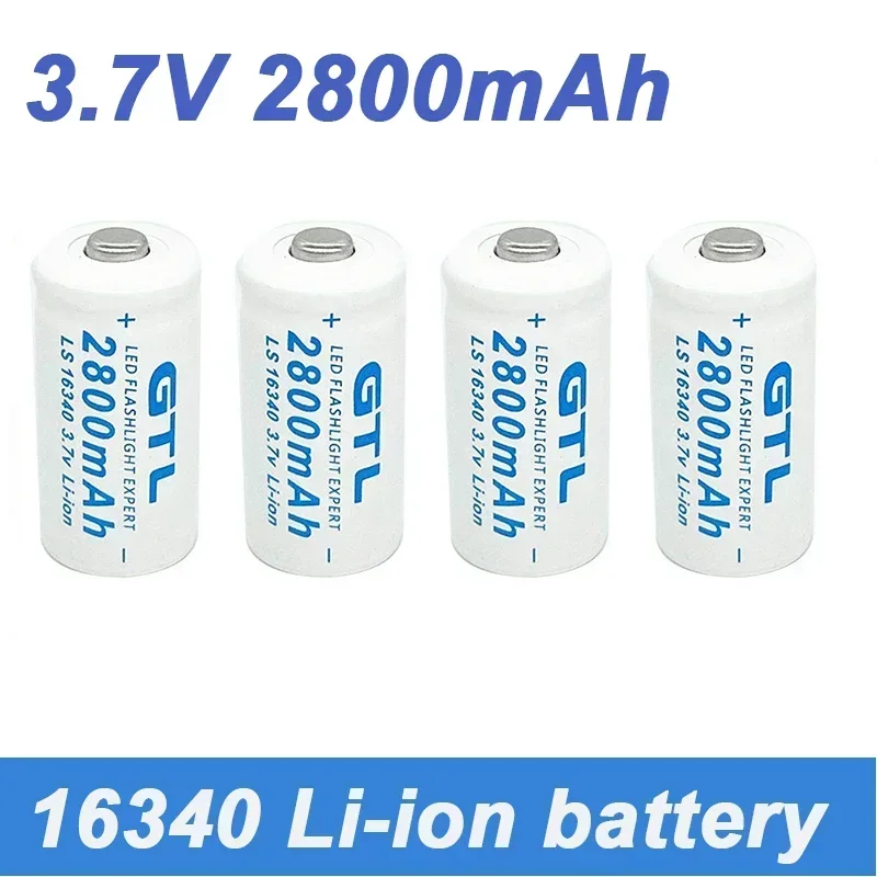 2023 3,7 Wiederauf Ladbarer Lithium-Ionen-Akku 2800 V Mah Fuir Laserstift-Led-Taschenlampe Batterie Cr123A Cr123