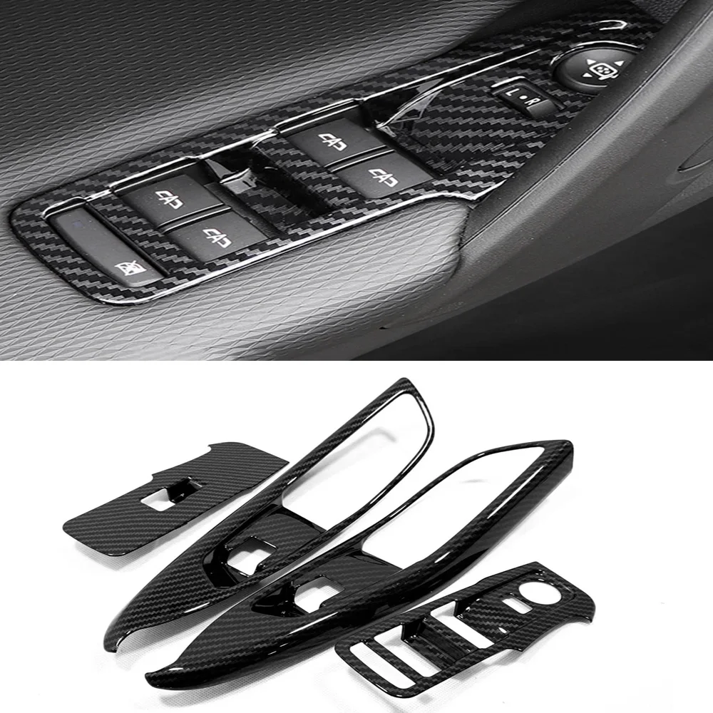 

Для Chevrolet Tracker Trax 2019-2021 внутренние молдинги карбоновая Кнопка переменного тока регулируемая крышка отделка оконный подъемник переключатель панель отделка