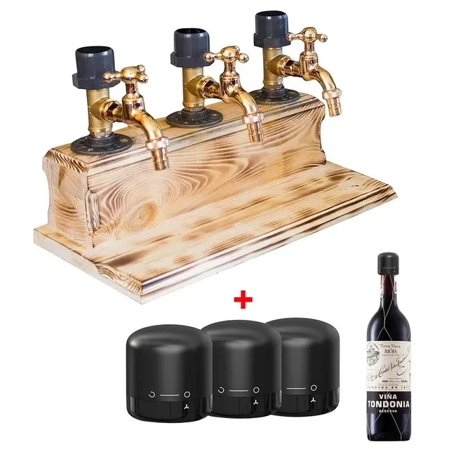 Wood Faucet Shaped Whisky Liquor Dispenser Perfect Wine Alcohol Gifts for Dad Husband Rustic Farmhouse Bar Home Decor image 18