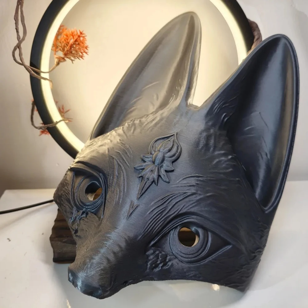 Generic Fox Half-Face 3D Printed Mask for Cosplay Events