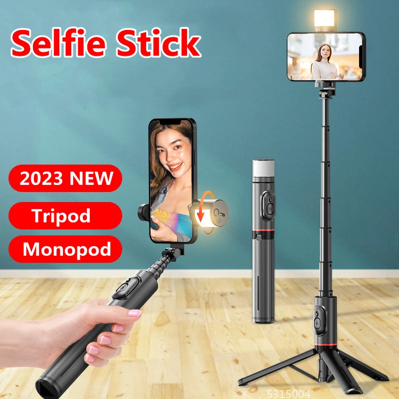 FANGTUOSI NEW Wireless Foldable Bluetooth Selfie Stick Monopod with Bluetooth Shutter Aluminum Alloy Tripod for iphone