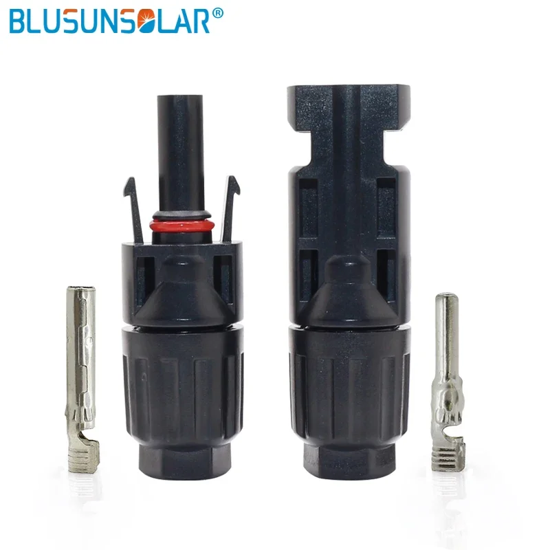 Pair of Solar Connector Plug Cable Connectors (male and female) for Solar Panels and Photovoltaic Systems