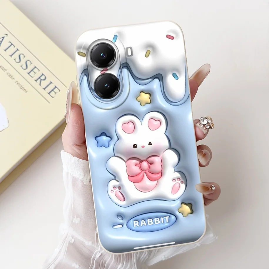 Adorable Cartoon Panda & Rabbit Soft Silicone Phone Case - Enhanced Protection & Style