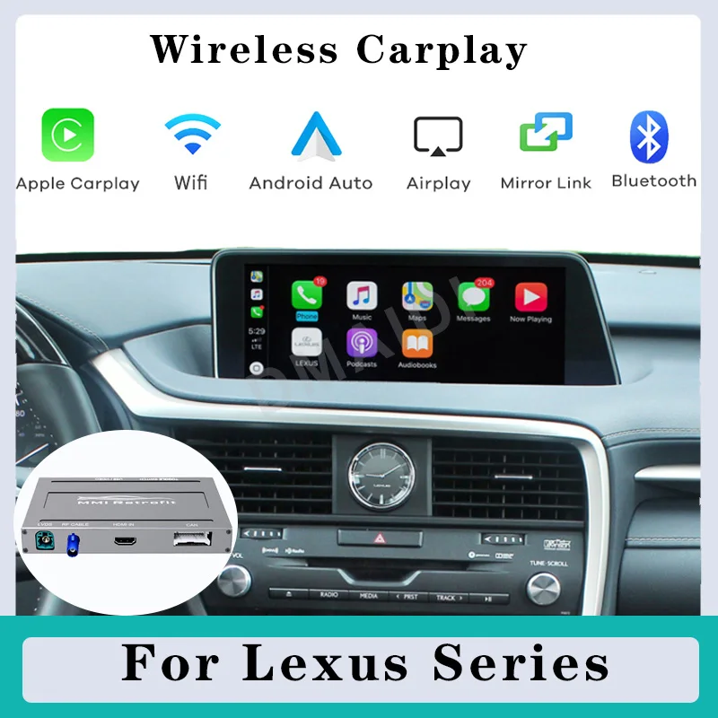 

Wireless Apple Decoder Box Carplay Android Auto For Lexus RX NX UX LX CT GS ES LS RC