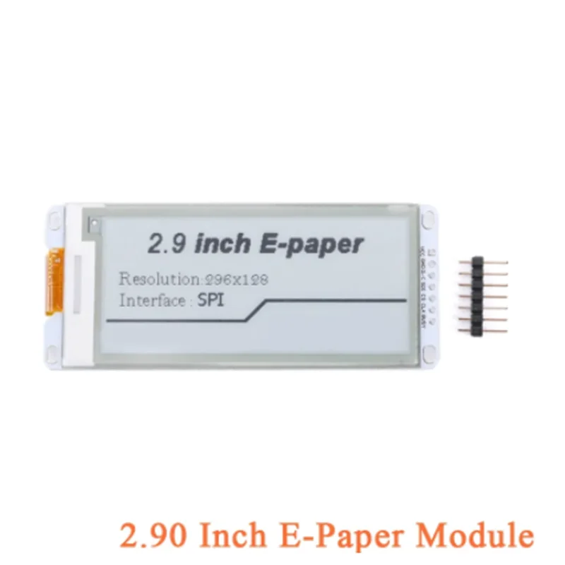 

1PCS 2.9" 2.90 Inch E-Paper E-Ink Display Screen LCD Black White Color SPI Support Global/Part refresh Diy For Arduino
