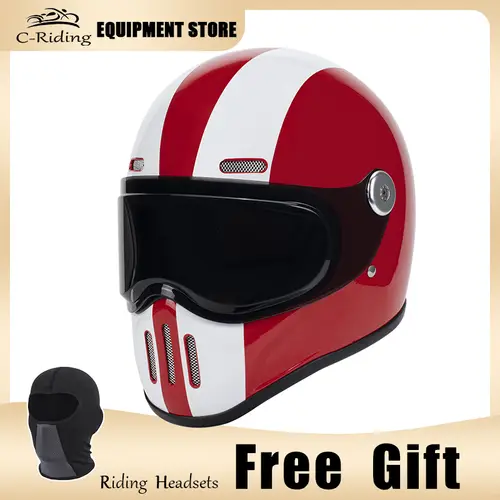 C-Ridng Genuine Carbon Fiber Adventure DOT Certified Modular Design Style Full Face Motorcycle Helmet with Dark Detachable Lens - Image 15