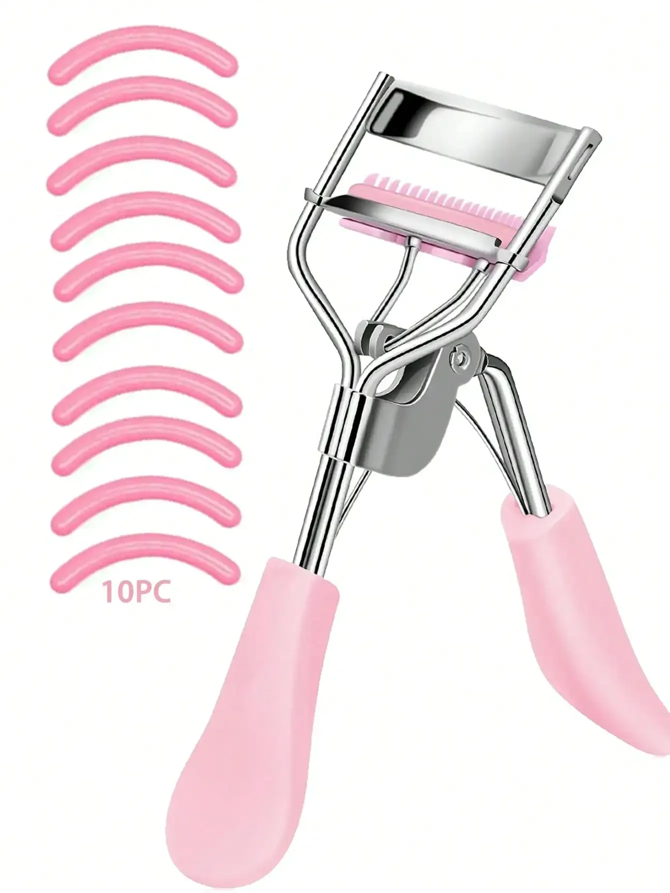 Eyelash Curler, Vegan Makeup Tool With 10Silicone Refill Pads Professional Makeup Tool Durable Lash Curler Fit Universal Eye