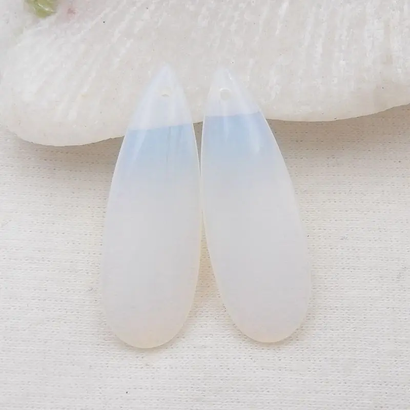 

Semiprecious Stones Jewelry Opalite Water Droplet Earrings Accessories For Women 34x12x4mm 5g