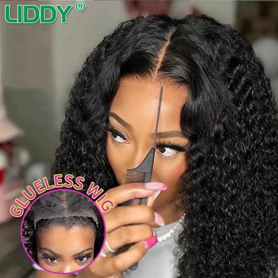 Glueless Wig Human Hair Ready To Wear Water Wave Glueless Wigs PrePlucked Pre Cut Lace 5x5 9x6 Curly Wigs For Women human hair wig lace front wigs