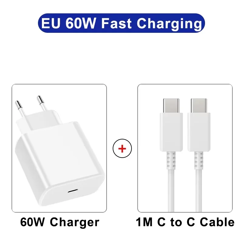 60W USB-C Super Fast Charger with Type C Cable