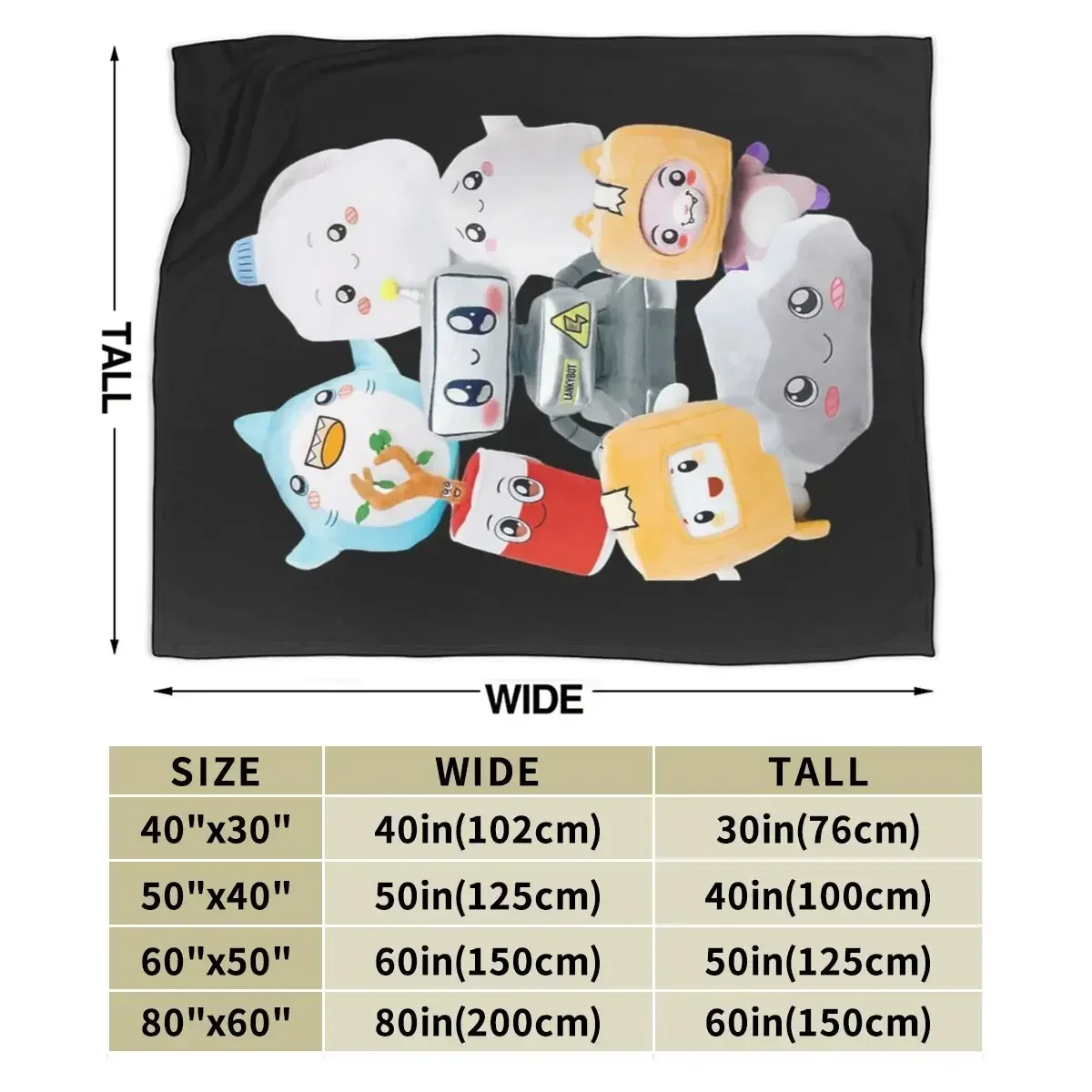 Rocky Lankybox Lanky Box Blankets Soft Warm Flannel Throw Blanket Cover for Bed Living room Picnic Travel Home Sofa 2