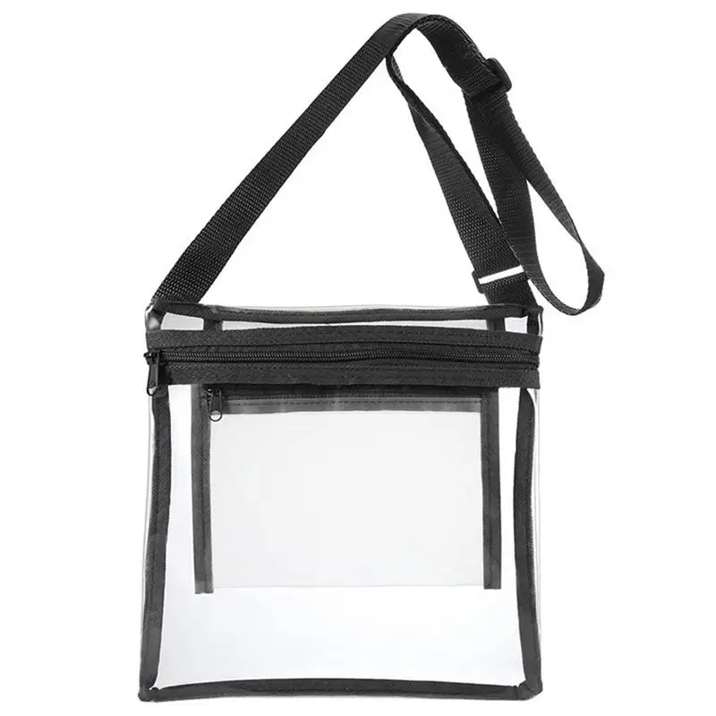 

Clear Bag Crossbody Adjustable See Through Concert Clear Bags Long Strap Transparent Packs Casual Shoulder Bags For Women Men