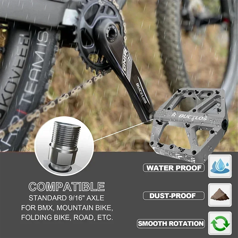 Bottom Bracket Creaky Pedals Bicycle BUCKLOS Mountain Bike Pedals