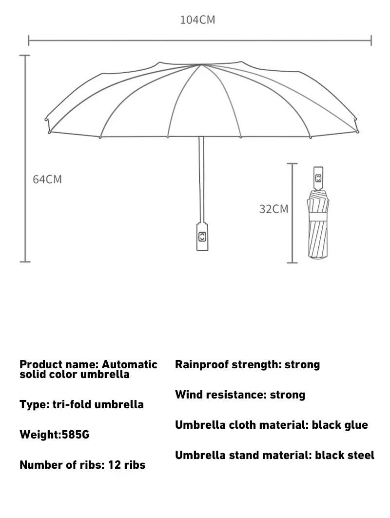 Retractable Umbrella Bone Umbrella Xiaomi Automatic Umbrella 24 Bone Solid Color Automatic Umbrella Light Collapsible Large Size Outdoor Sunshade Uv Protection