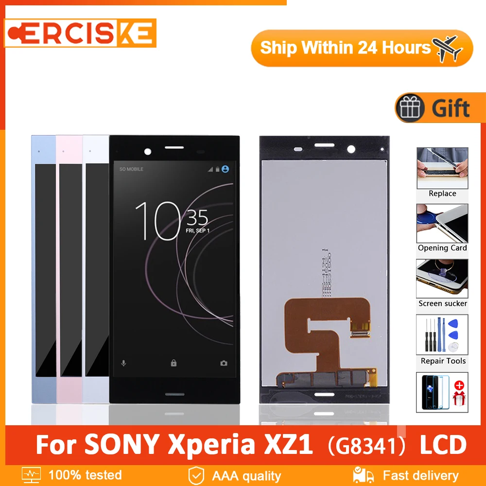 ЖК-дисплей 5 2 &quotдля Sony Xperia XZ1 G8341 G8342 сенсорный экран с дигитайзером в сборе рамкой