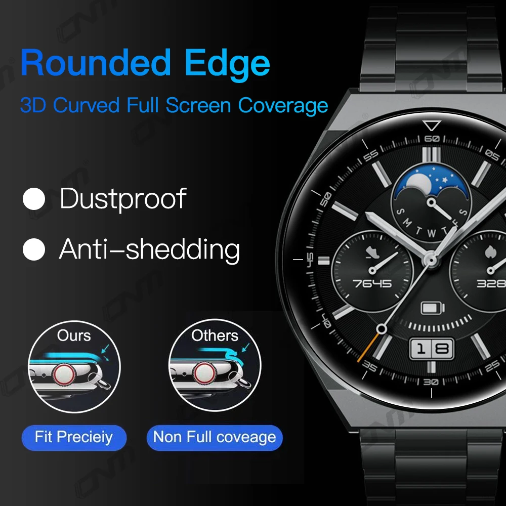 HD 스크래치 방지 필름, 5D 보호 필름, 화웨이 워치 4 프로 GT3 GT2 GT 3 2 프로, 42mm, 43mm, 46mm, 유리 아님