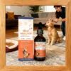 Dog coat and skin care drops bottle by Petscando
