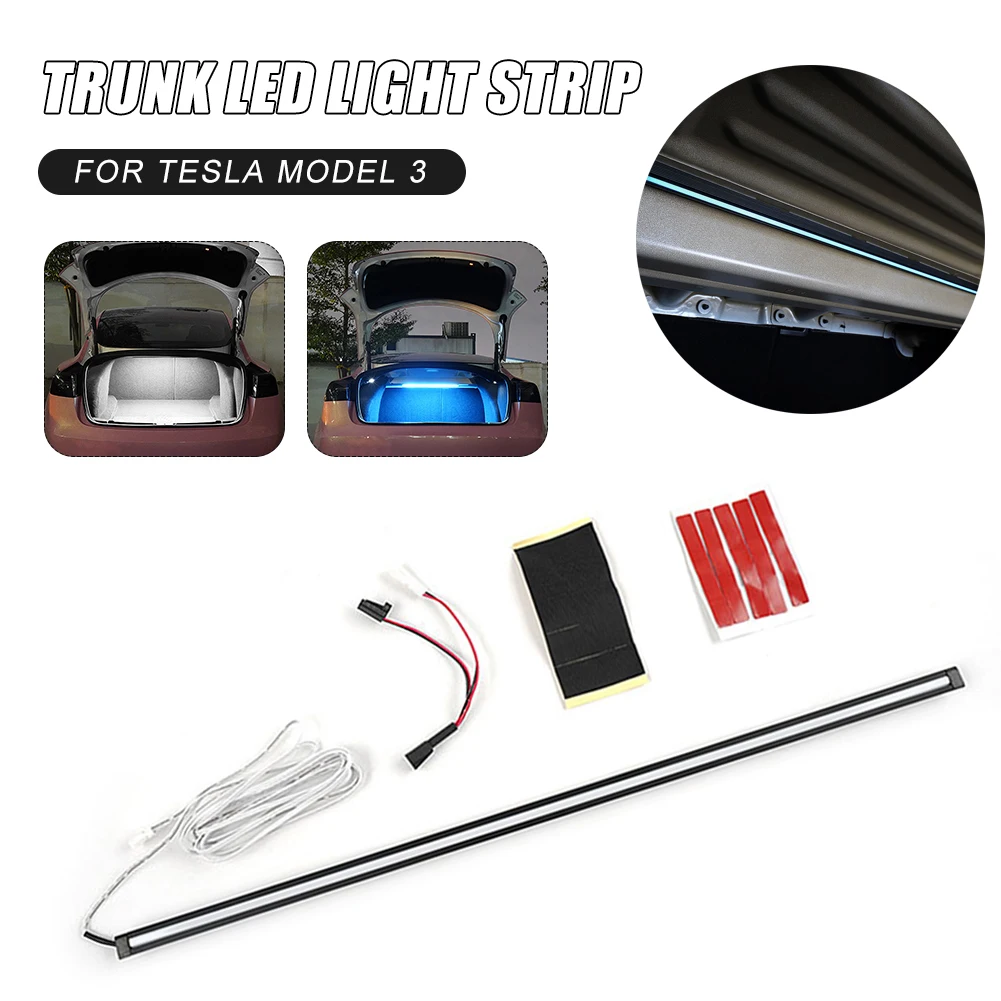 

For Tesla Model 3 2019-2021 33cm Flexible LED Strip Modification Lighting Car Accessories LED Trunk Light Atmosphere L
