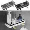 Shower Storage Holder No Drilling with Hook Shampoo Hanging Tray Stand Lifting Rod Bathroom Storage Organizer Accessorie 1