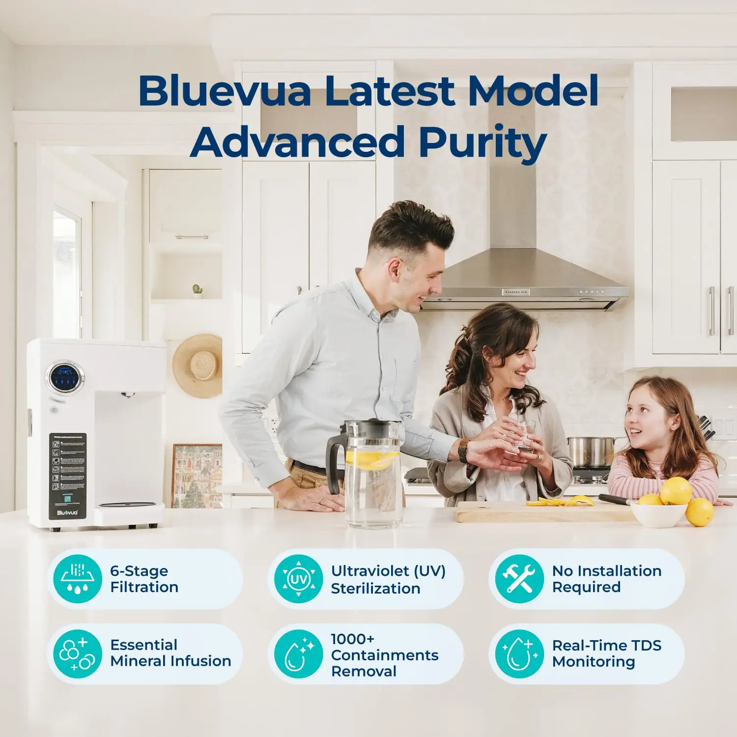 Reverse Osmosis System Countertop Water Filter - Purification with UV 2