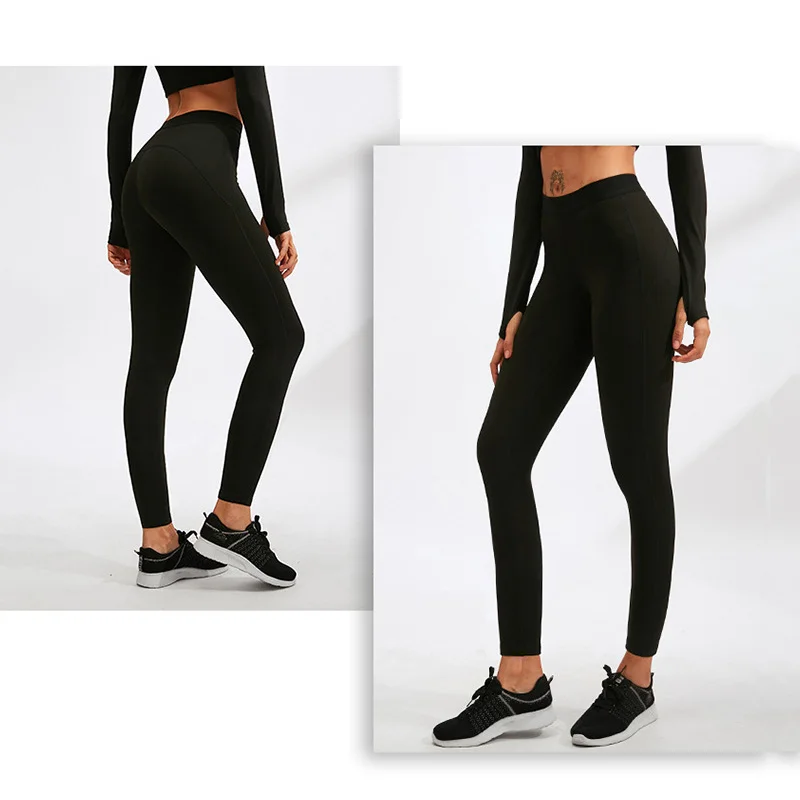 Jogging Pants Quick Dry Gym Leggings Fleece Womens Winter Leggings Lined Warm Elastic Tight Yoga Pants Fitness Push Quality Pant