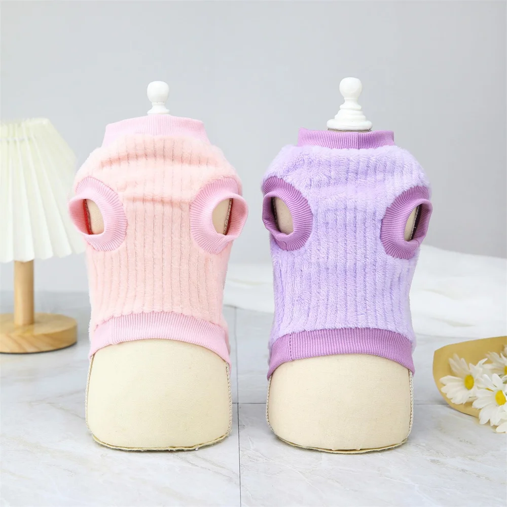 Winter-Fleecejacke Für Katzen Mit Reißverschluss - Warme Regenbogen-Hoodie