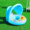 Baby Swim Ring Cartoon Inflatable  Seat Floating Sunshade Toddler  Circle Bathtub Swimming Pool Beach Party Outdoor Water Toy 6