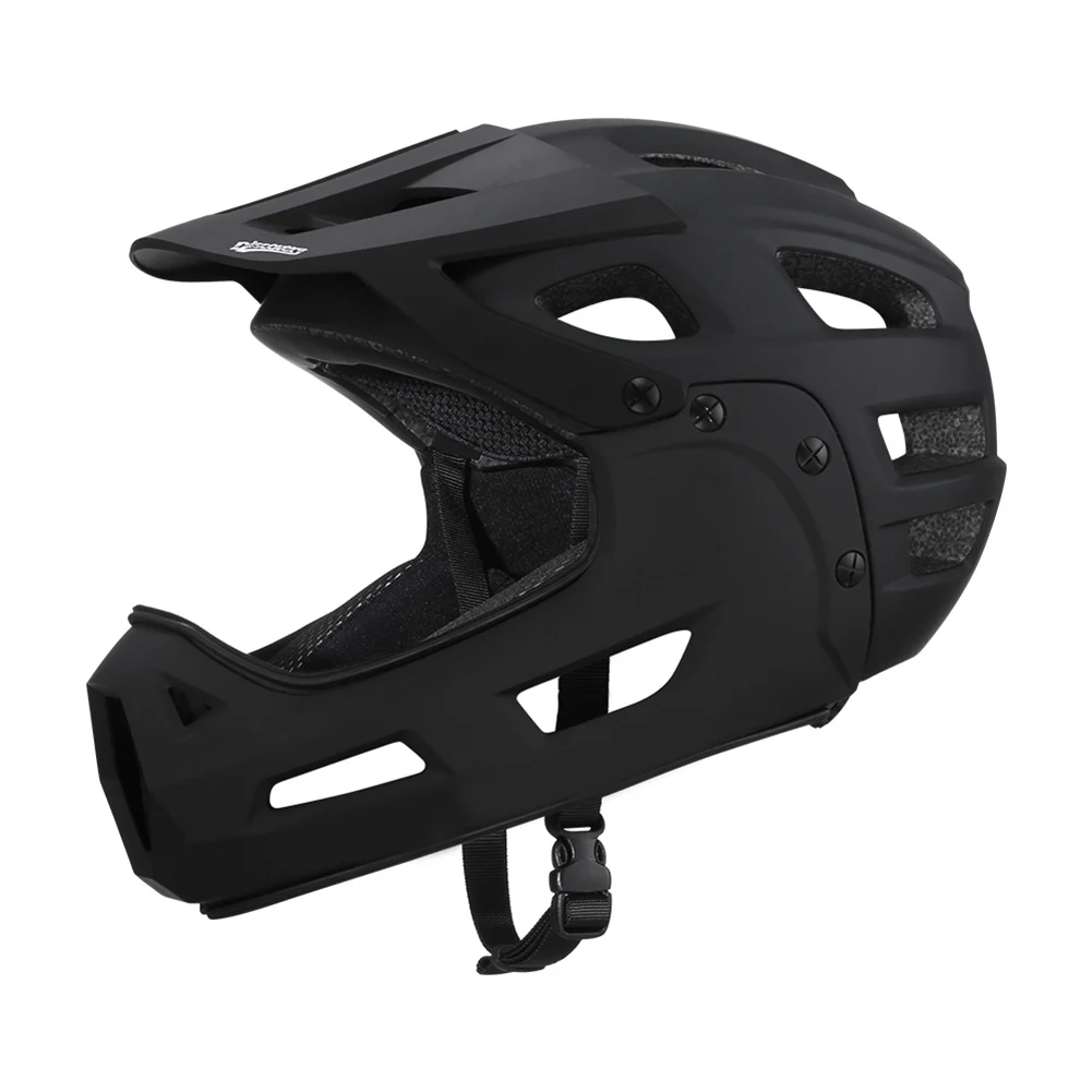 DiscoveryFullFaceBicyclHelmetWithRemovableChinGuardVisorVentilatedMountainMTBBike