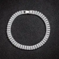 Bracelet en argent Sterling 925 pour femmes, bijoux élégants en cristal de Zircon, à la mode, de fiançailles, de mariage, Glamour, 18CM 3