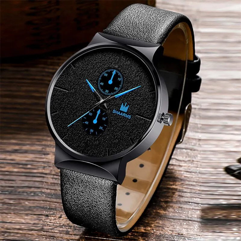 Mens Sports Watches 2pcs Set Man Business Quartz Wristwatch Luxury Men Casual Clock Watch Relogio Masculino