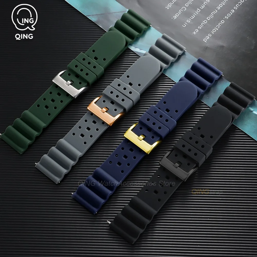 Universal Quick Release Silicone Watchband - Soft, High-Quality Replacement Strap