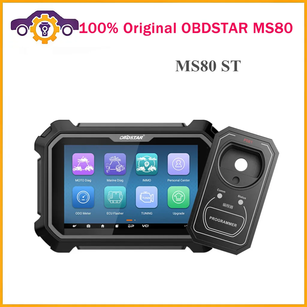 

OBDSTAR MS80 интеллектуальный инструмент для диагностики мотоцикла с поддержкой программирования IMMO с P001, в комплект входит обновление на один год