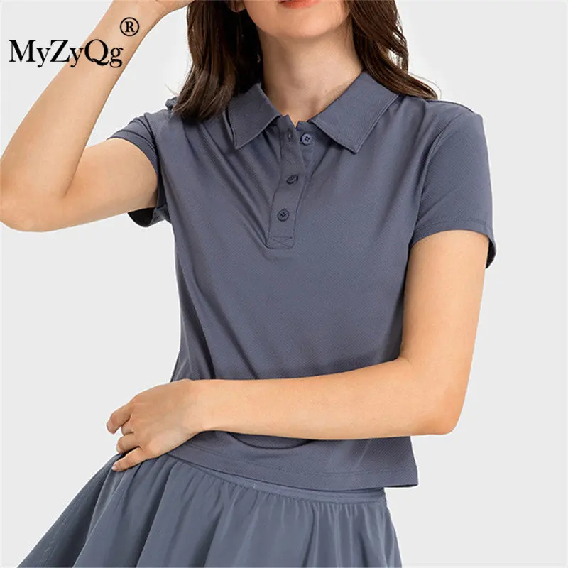 

MyZyQg Women Tennis T-shirts Sports Short Sleeve Tops Female Moisture Wicking Sweat Thin Quick Dry Outdoor Tennis Polo Shirt