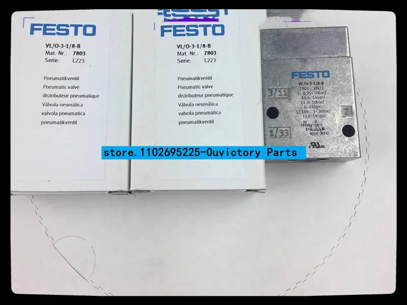 

Новый оригинальный вентиль управления воздуха FESTO VL/O-3-1/8-B 7803 VL/O-3-1/4 9984