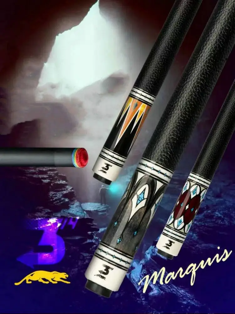 58" Forever Black Technology Carbon Energy 1/2 Billiard Pool Cue Stick 10.5/11.8/12.8mm