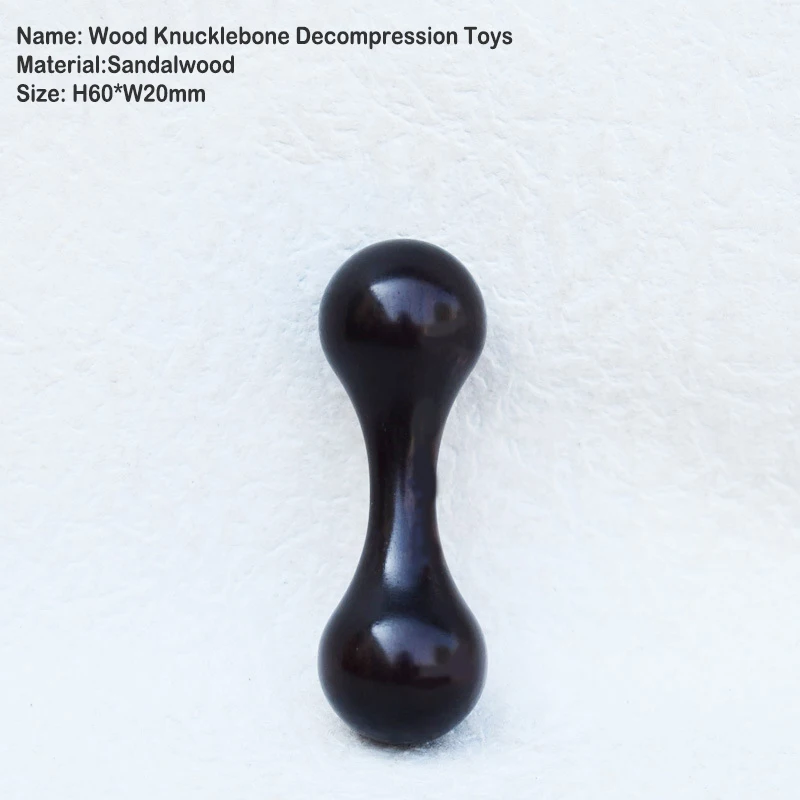 1Pc EDC Wood Knucklebone Stress Relief Toy Polishing Sandalwood Fidget Hand Spinner Anxiety Finger Exercise Spinning Finger Gyro 5
