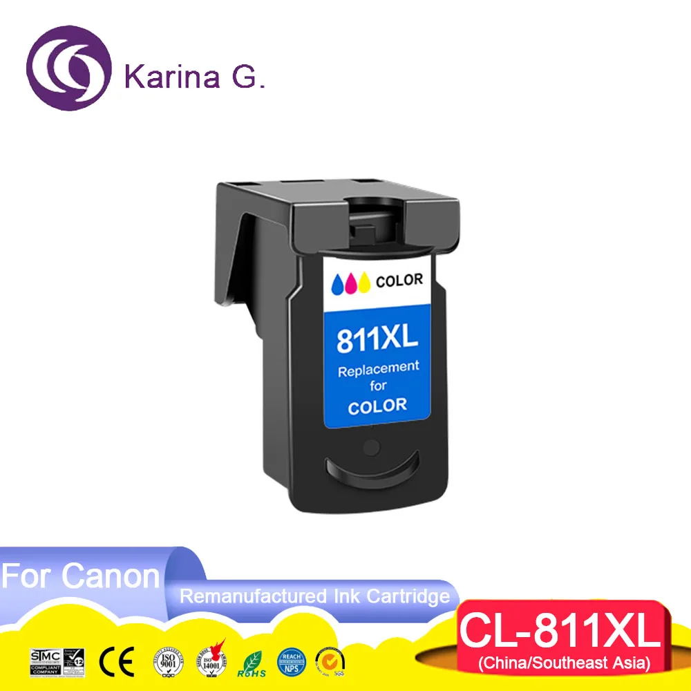 810XL 811XL PG810 CL811 PG 810 CL 811 XL PG-810 CL-811 Color Remanufacture Ink C