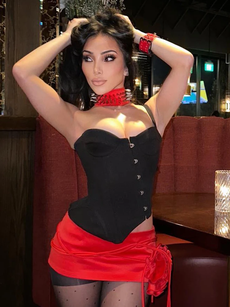 

Женский укороченный корсет Bolopi, уличная одежда на одно плечо, футболки для ночного клуба, 2023