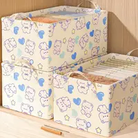 Non-Woven Fabric Clothes Quilt Storage Box Foldable Stackable Clothes Storage Box Dustproof with Handle Luggage Moving Bags 1