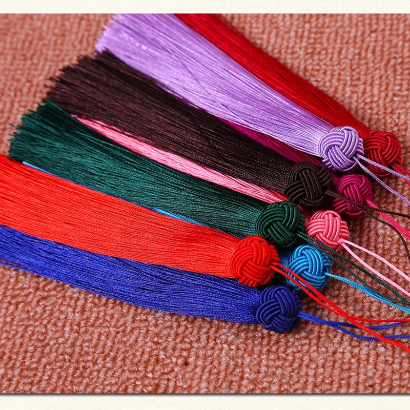 5Pcs 15cm Silk Tassels With Hanging Rope Handmade Soft Craft Tassels with Loops Bookmarks Tassel For Jewelry Making DIY Projects