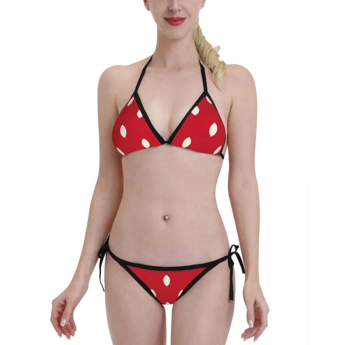 

Strawberry Sexy Bikini Sets 2022 New Swimsuit Fruit Women Backless Bathing Suit Beach Wear