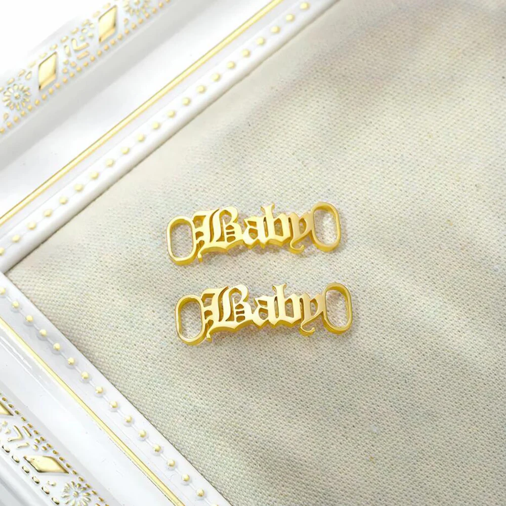 

Индивидуальные минималистичные застежки с буквами, персонализированные аксессуары для кроссовок, металлические Украшенные пряжки для обуви из нержавеющей стали, искусственный подарок