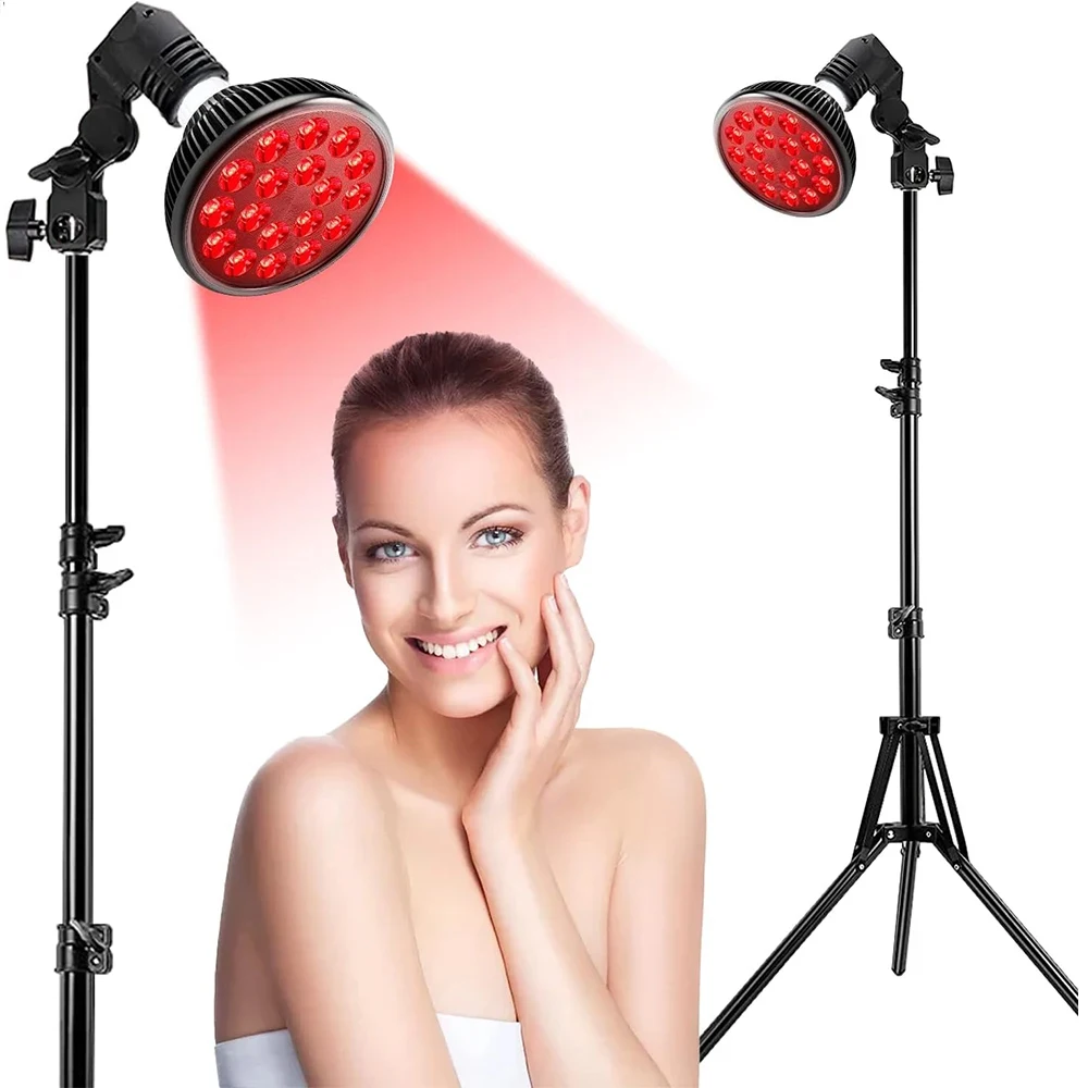 Red Light Therapy Lamp for Face 54W 660nm & 850nm Infrared Light Therapy Device for Muscle Joint Pain Relief Skin Health Tools infrared therapy lamp