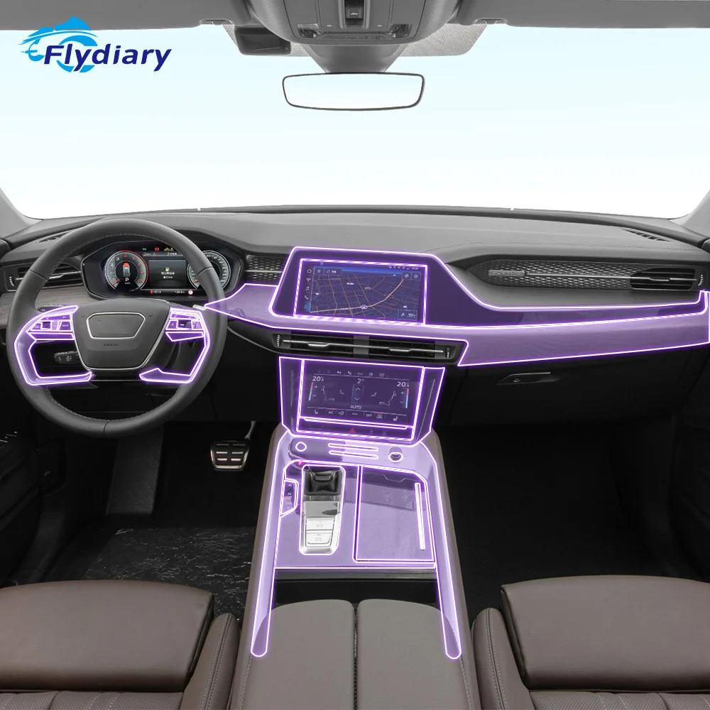 

Прозрачная защитная пленка из ТПУ для салона автомобиля Audi Q6 2022-2023, наклейка против царапин, пленка для ЖК-экрана PPF