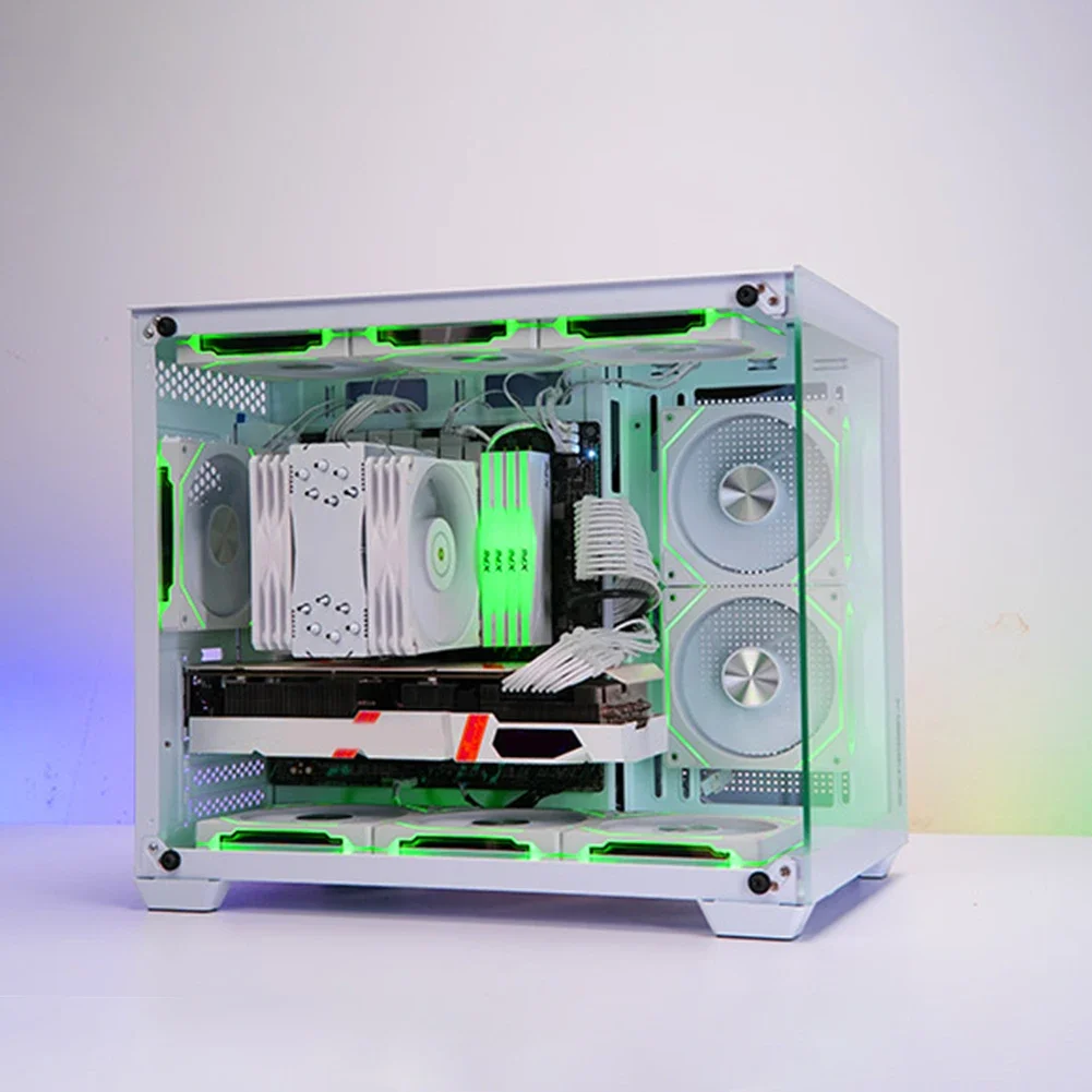 Jungle Leopard Case Fan 120mm 5V 3Pin ARGB Cyclic Mirror Light Effect PWM 800-1800RPM LianLi Cooling Fan