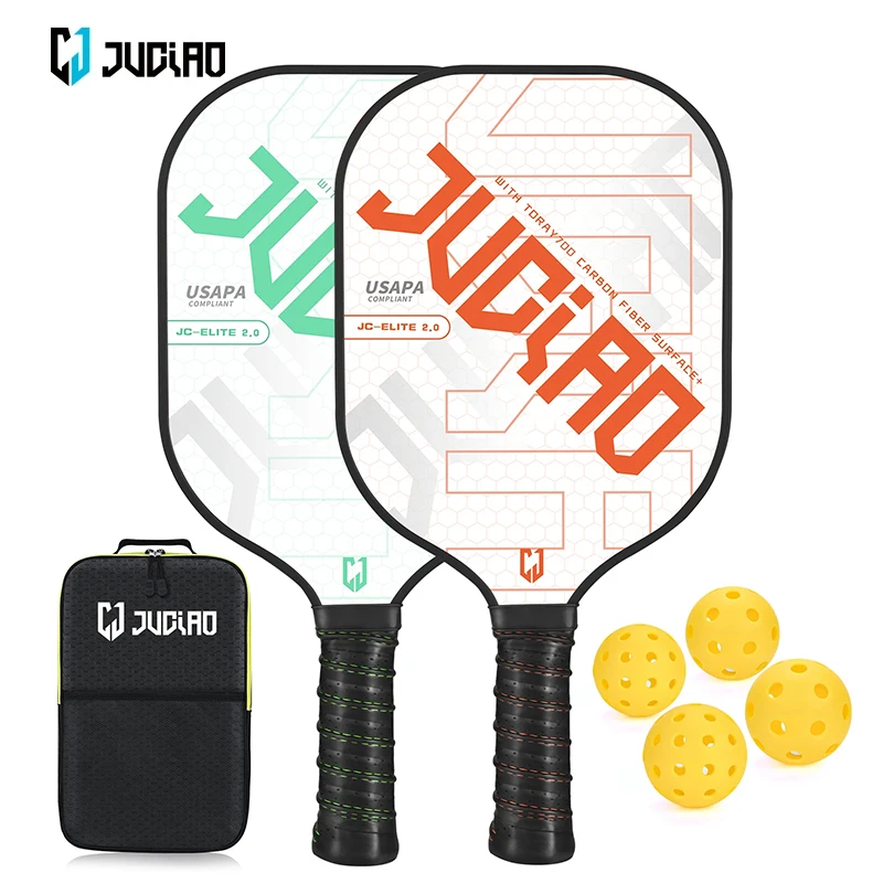 Pickleball Paddles USAPA Compliant Includes 4 Balls Thermoformed Carbon Fiber Face Lightweight Pickleball Set pickleball paddle pickleball balls