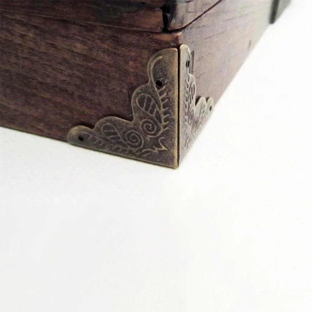 Angled Furniture Hardware Furniture Hardware Furniture Corner Protector Decorative Corner Cover 12pcs Antique Corner Protector Jewelry Wine Gift Box Wooden Case Chest Edge Cover Corner Brackets Guard Decorative Hardware
